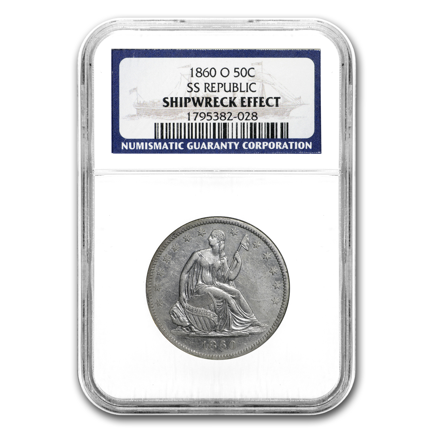 コレクション 1860 Seated Liberty Half Dollar 1860 50C (Regular Strike) Liberty Seated Half Dollar - PCGS